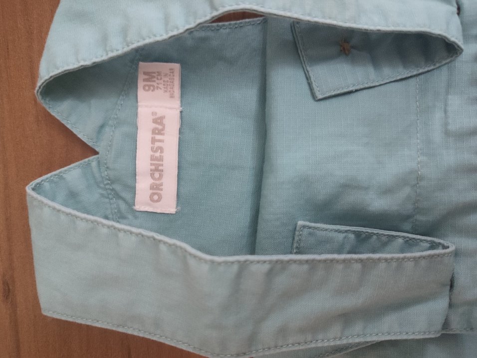 Turkuaz Baskılı erkek bebek salopet - Görsel 3