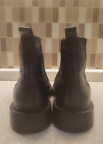 @derimod#Siyah Deri Erkek Chelsea Bot - Görsel 5