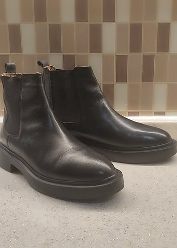 @derimod#Siyah Deri Erkek Chelsea Bot - Görsel 4