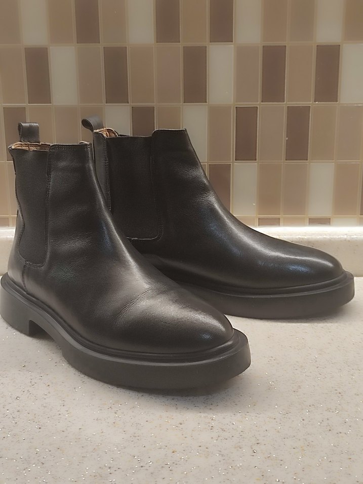 @derimod#Siyah Deri Erkek Chelsea Bot - Görsel 4