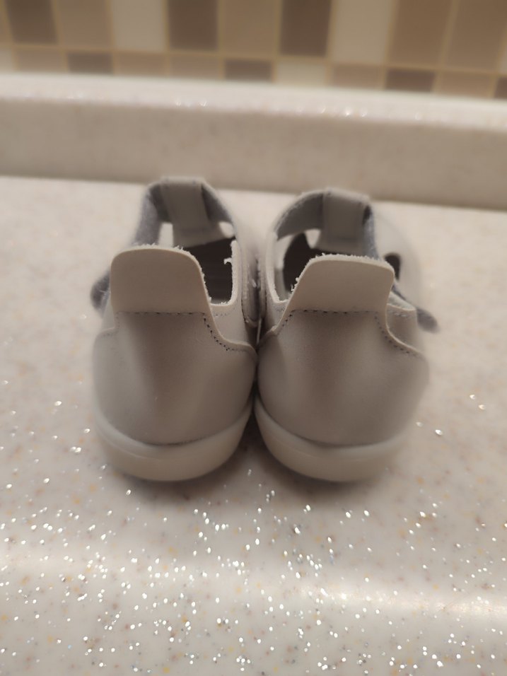 Gri Beyaz Erkek İlk Adım Ayakkabısı Velcro - Görsel 3