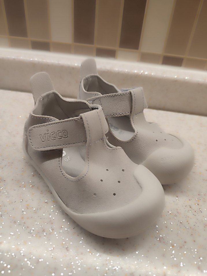 Gri Beyaz Erkek İlk Adım Ayakkabısı Velcro - Görsel 2