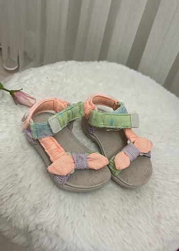 Kız Çocuk Bağcıksız Renkli Bohem Sandalet