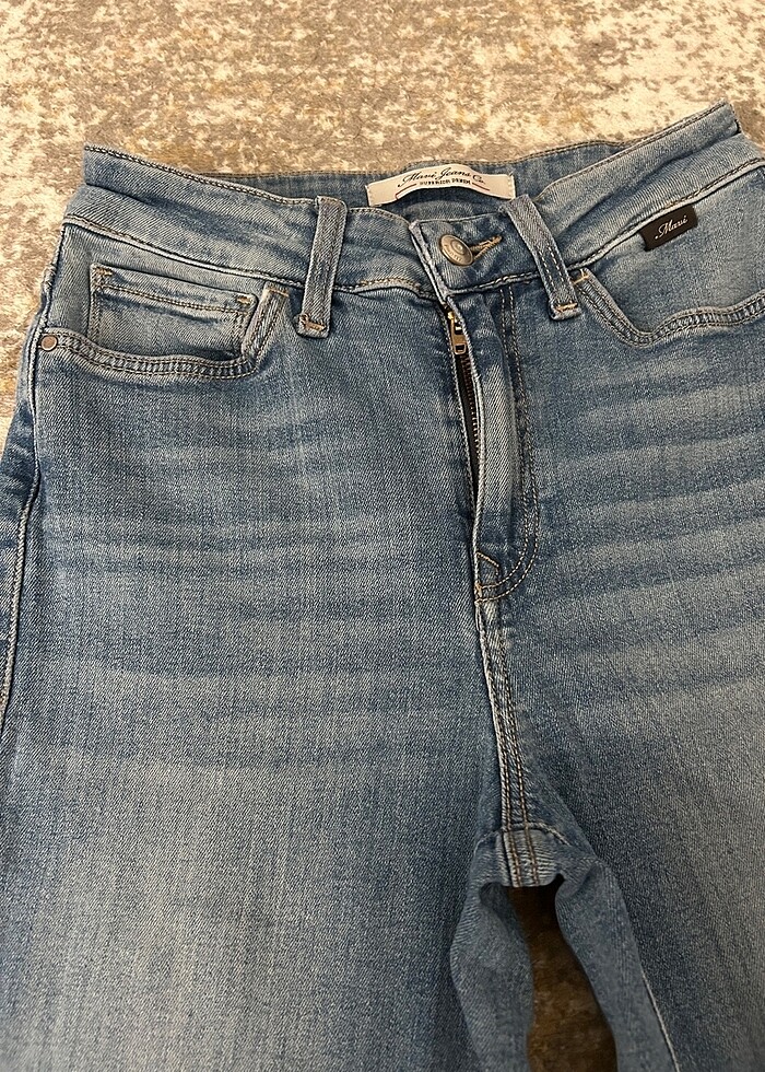 Mavi kadın jean kot - Görsel 2