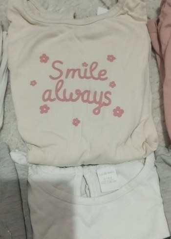 Kız Çocuk Gri Uzun Kollu Baskılı Tişört - Görsel 3