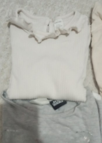 Kız Çocuk Gri Uzun Kollu Baskılı Tişört - Görsel 2