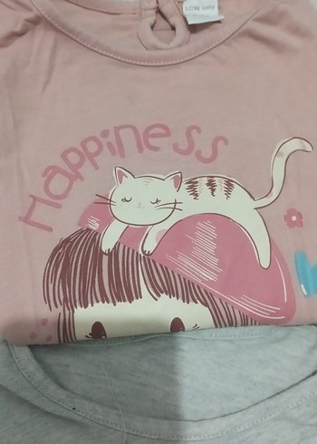 Kız Çocuk Gri Uzun Kollu Baskılı Tişört - Görsel 4