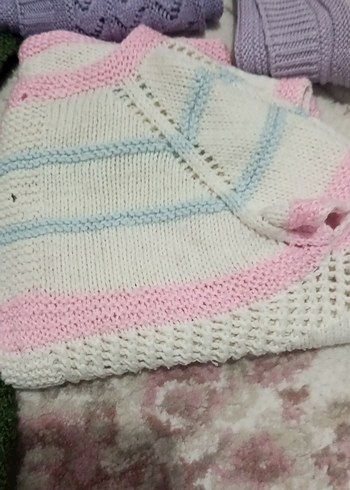 Kız Çocuk Örgü Hırkalar, Uzun Kollu, Pastel Renkler - Görsel 3