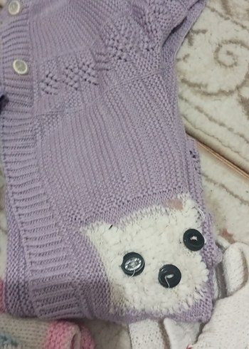 Kız Çocuk Örgü Hırkalar, Uzun Kollu, Pastel Renkler - Görsel 5