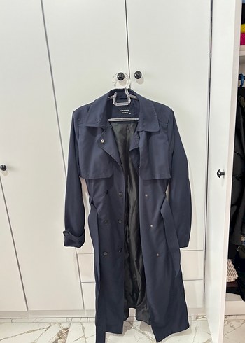 LC Waikiki Lacivert Kadın Uzun Trençkot