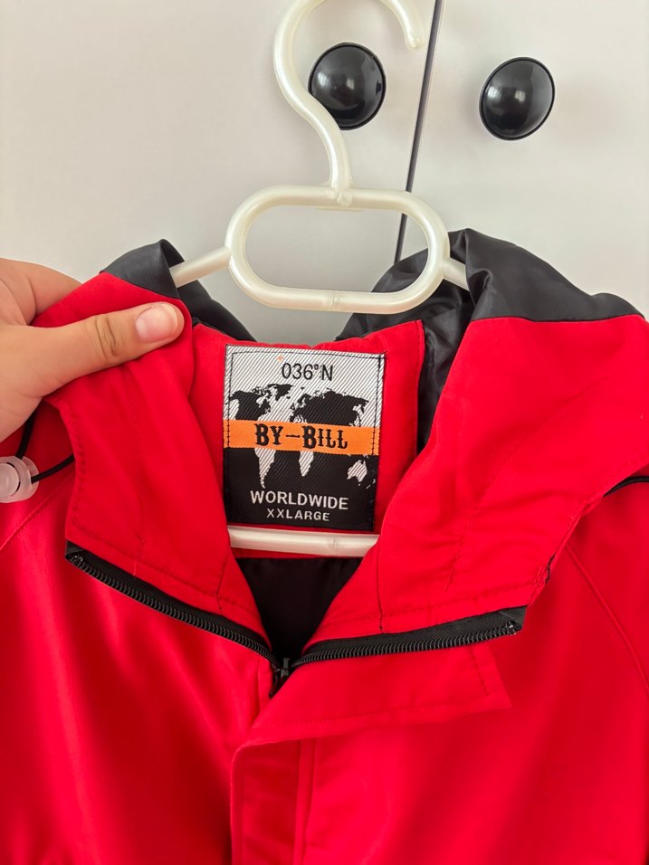 Kırmızı Fermuarlı Kadın Midi Ceket - Görsel 4