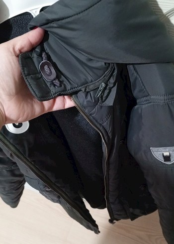 Düğmeli Siyah Erkek Çocuk Kaban - Görsel 6