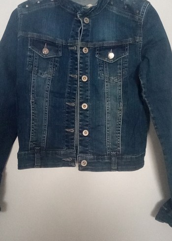 Addax Mavi Düğmeli Kadın Denim Ceket