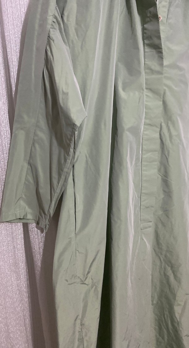 Kadın Haki Uzun Kollu Yağmurluk - Görsel 3