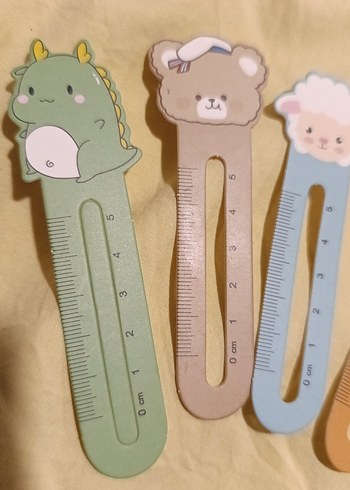 Pastel Renkli Hayvan Figürlü cetvelli mini kitap ayracı - Görsel 2