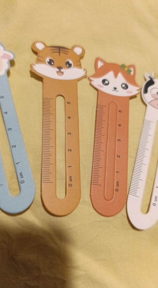 Pastel Renkli Hayvan Figürlü cetvelli mini kitap ayracı - Görsel 3