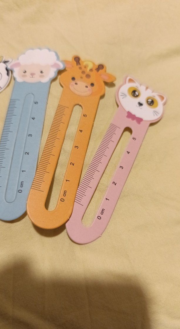 Pastel Renkli Hayvan Figürlü cetvelli mini kitap ayracı - Görsel 5