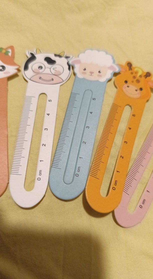 Pastel Renkli Hayvan Figürlü cetvelli mini kitap ayracı - Görsel 4