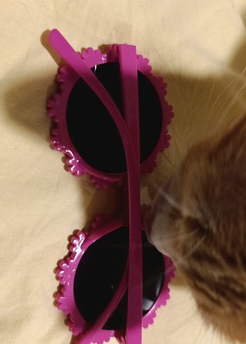 Pembe Boncuklu Çiçekli çocuk Gözlüğü - Görsel 2