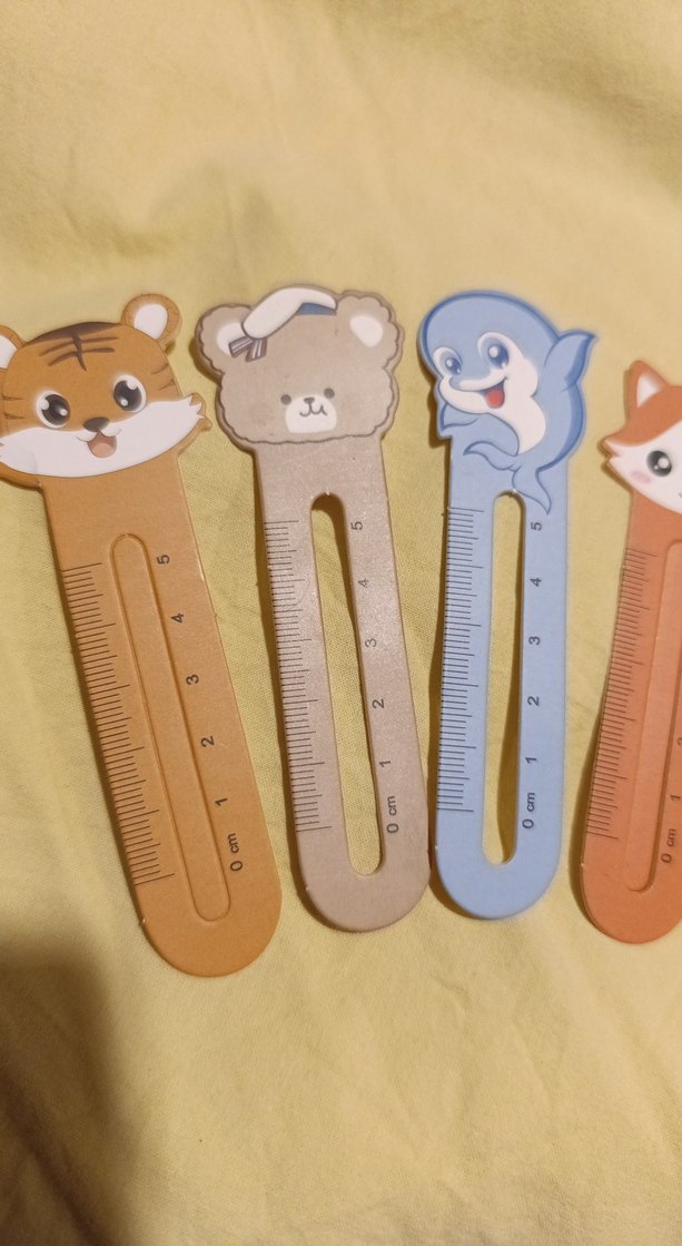 Pastel Renkli Hayvan Figürlü Cetvelli kitap ayraç Seti 9 adet - Görsel 2