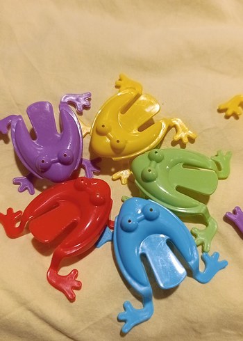 Renkli zıplayan Kurbağa oyuncak 10 adet - Görsel 4