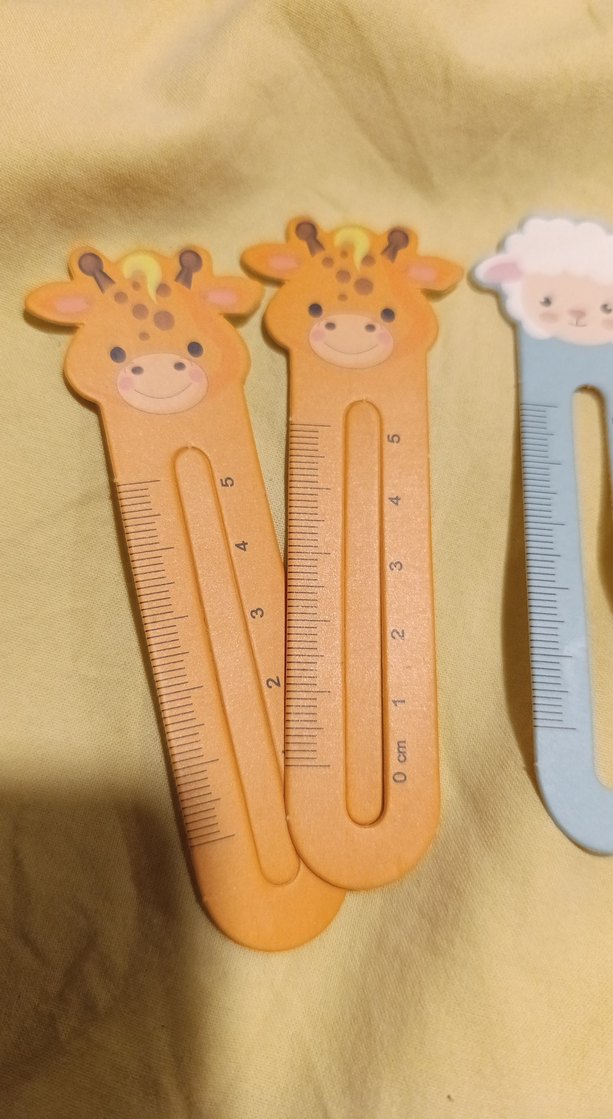 Pastel Renkli hayvan figürlü, cetvelli,mini kitap ayracı 9 adet - Görsel 2