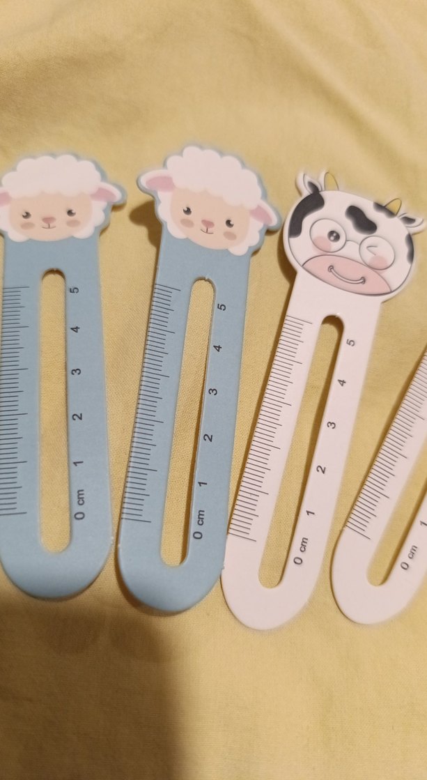 Pastel Renkli hayvan figürlü, cetvelli,mini kitap ayracı 9 adet - Görsel 3