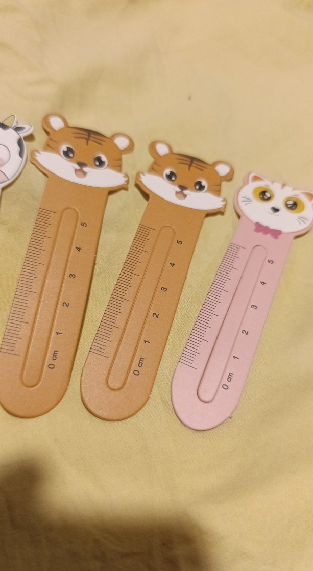 Pastel Renkli hayvan figürlü, cetvelli,mini kitap ayracı 9 adet - Görsel 4