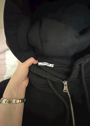 Fermuarlı Kapüşonlu Sweatshirt,hırka - Görsel 2