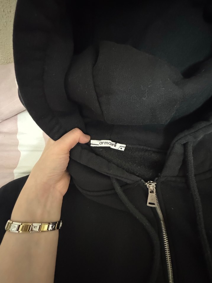 Fermuarlı Kapüşonlu Sweatshirt,hırka - Görsel 2