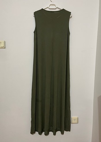 LCW Kadın Kolsuz Haki Uzun Elbise - Görsel 4