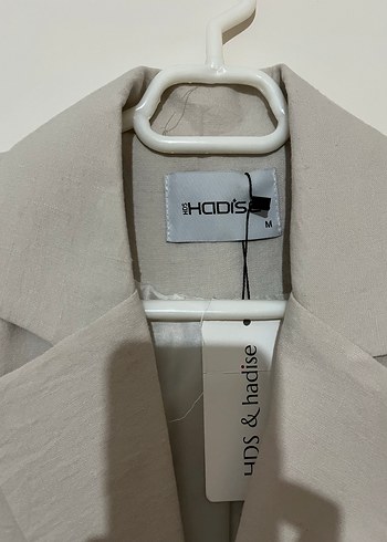 Bej Kadın Keten Blazer - Görsel 2