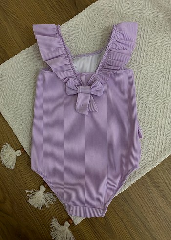 Kız Çocuk Mor Fırfırlı Mayo - Görsel 3