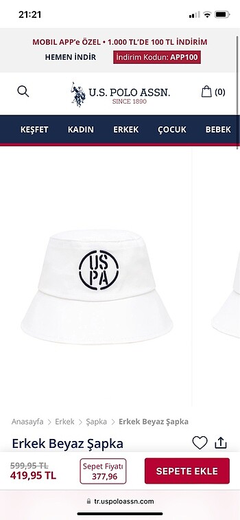 U.S POLO ASSN ŞAPKA