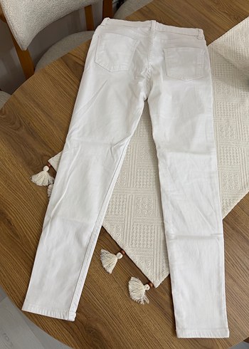 Beyaz Regular Fit Kadın Kot Pantolon - Görsel 3