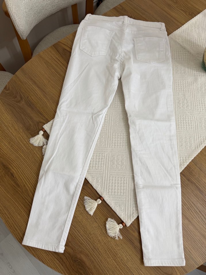 Beyaz Regular Fit Kadın Kot Pantolon - Görsel 3