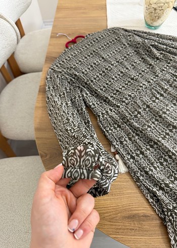 Desenli Uzun Kollu Tunik - elbise - Görsel 6