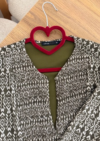 Desenli Uzun Kollu Tunik - elbise - Görsel 4