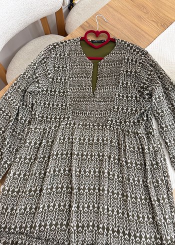 Desenli Uzun Kollu Tunik - elbise - Görsel 3