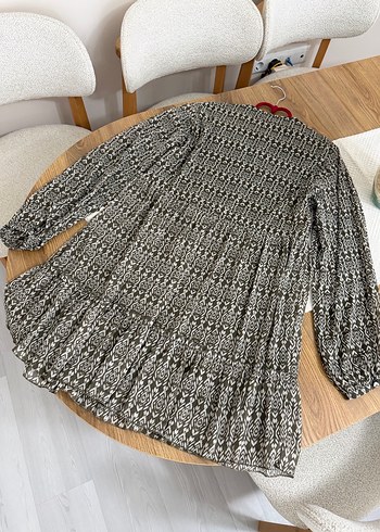 Desenli Uzun Kollu Tunik - elbise - Görsel 5