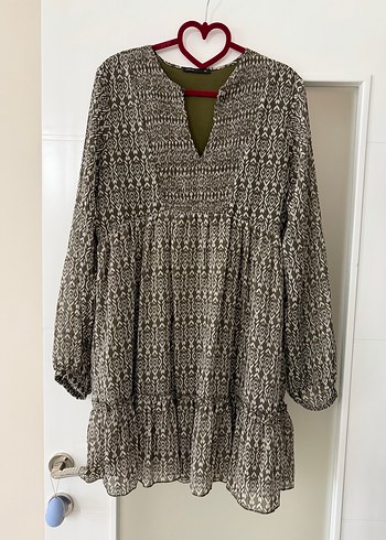 Desenli Uzun Kollu Tunik - elbise - Görsel 8