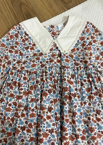 Kız Çocuk Nakışlı Pamuklu Bohem Elbise - Görsel 2