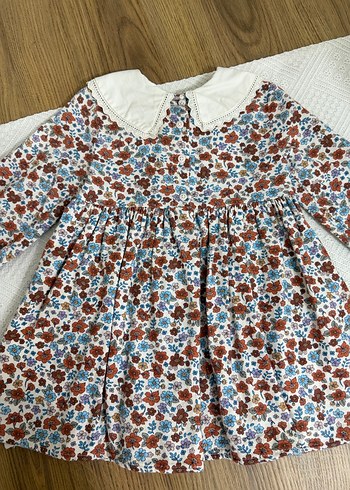 Kız Çocuk Nakışlı Pamuklu Bohem Elbise - Görsel 5