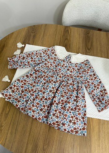 Kız Çocuk Nakışlı Pamuklu Bohem Elbise - Görsel 3