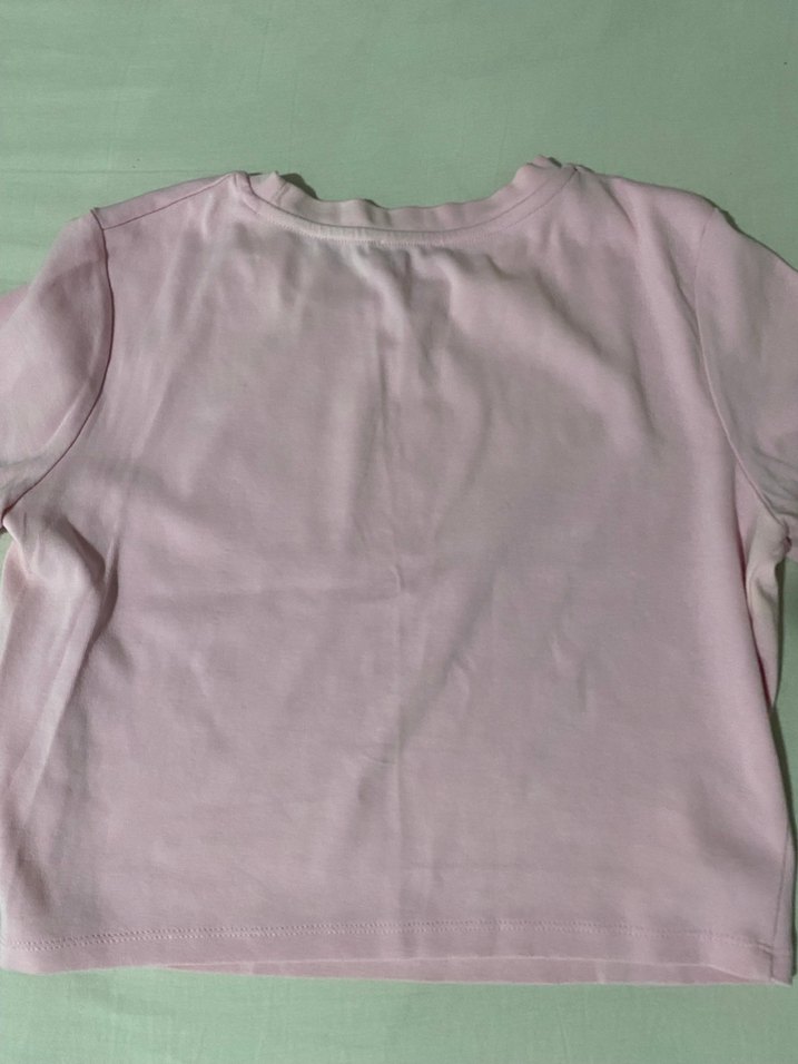 Pembe Baskılı Kadın Tişört - Görsel 3