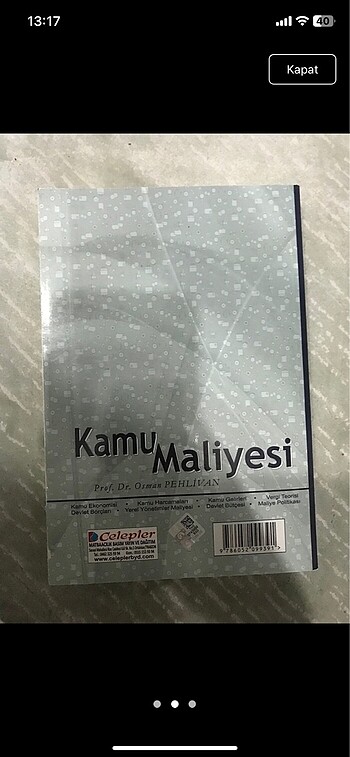  Kamu maliyesi Osman Pehlivan