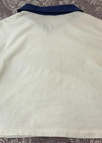 Beyaz Kız V Yaka Baskılı Tişört - Görsel 2