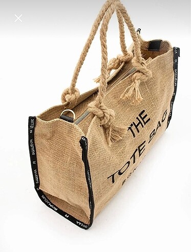 Beden camel Renk Tote bag hasır