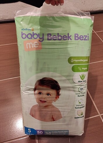 5 Beden: 11-25 kg Beden Sıfır açılmamış Baby me 5 numara 2 paket 100 adet