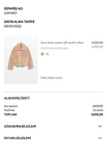 Mango Kürklü Bej Kadın Denim Ceket